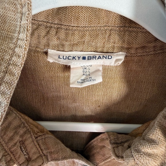 Lucky Brand Women’s brown Lyocell Button Down Dress size L - Picture 12 of 16